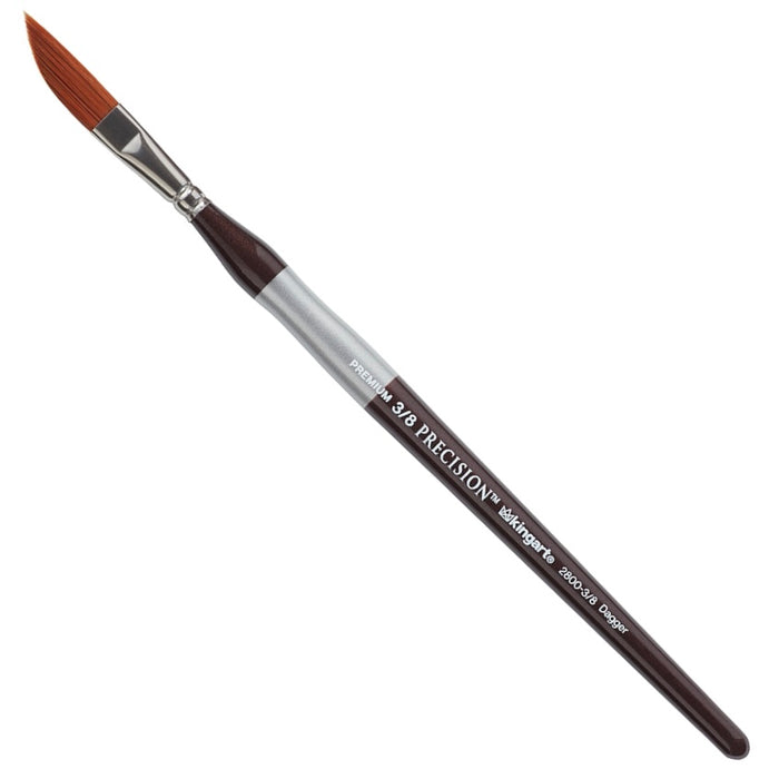 KINGART® Precision™ Premium 2800 Dagger Striper Series Artist Brushes, Synthetic Amber Taklon, Ergonomic Comfort Handle - Premium - KINGART