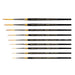 KINGART® Original Gold® 9050 Script Liner Series Premium Golden Taklon Multimedia Artist Brushes, Set of 9 Sizes - Premium - KINGART