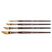 KINGART® Finesse™ 8800 Dagger Series Kolinsky Sable Synthetic Blend Premium Watercolor Artist Brushes, Set of 4 (Sizes: 1/8, 1/4, 3/8, 1/2) -  - KINGART