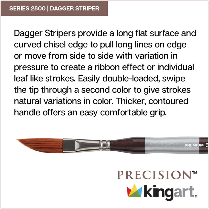 Precision™ 2800 Dagger Brushes, Ergonomic Handle, Set of 3