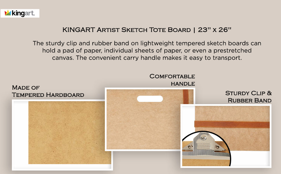 Artist Sketch Tote Board 23" x 26" - Great for Classroom, Studio or Field Use