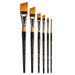 KINGART® Original Gold® 9400 Angle Shader Series, Premium Golden Taklon Multimedia Artist Brushes, Set of 5 - Premium - KINGART®