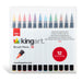 KINGART® Real Brush Watercolor Pens, Set of 12 Unique Colors for Creating Illustrations, Calligraphy, and Watercolor Effects - Pro - KINGART®