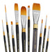 KINGART® Original Gold® Series, Golden Taklon Brushes, Gift Box, Set of 10 - KINGART