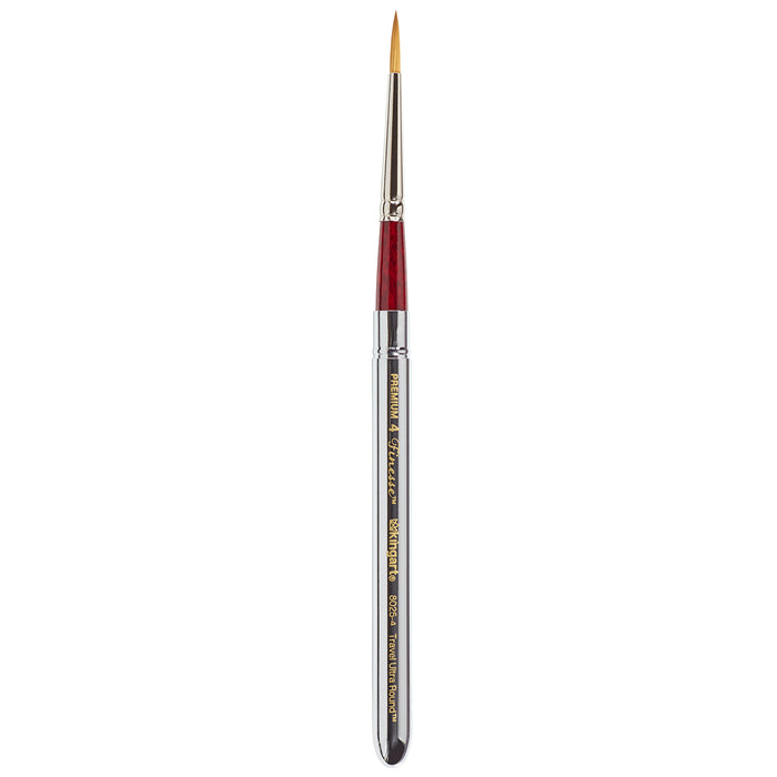 KINGART® Finesse™ 8025 Ultra Round™ Travel Series Kolinsky Sable Synthetic Blend Premium Watercolor Artist Brushes - Premium - KINGART®