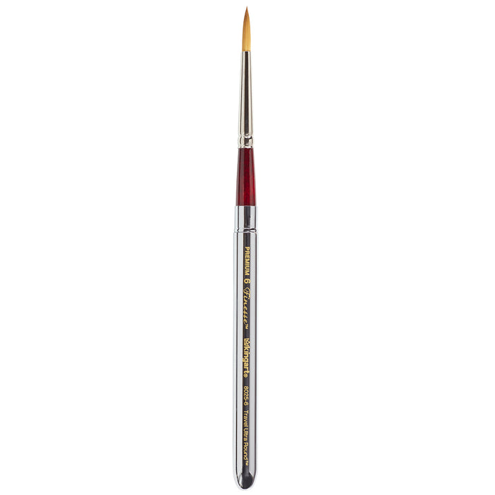 KINGART® Finesse™ 8025 Ultra Round™ Travel Series Kolinsky Sable Synthetic Blend Premium Watercolor Artist Brushes - Premium - KINGART®