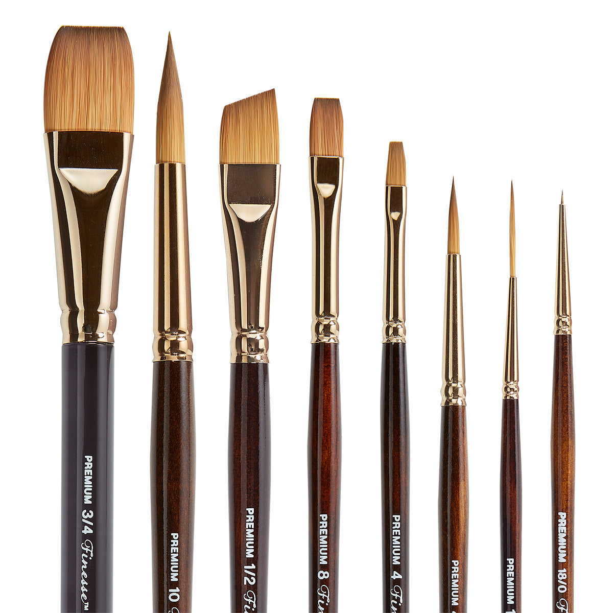 Set of 12 Sable Artist Brushes - 'The Oxford' (sizes 1-12), The Fine Art  Warehouse