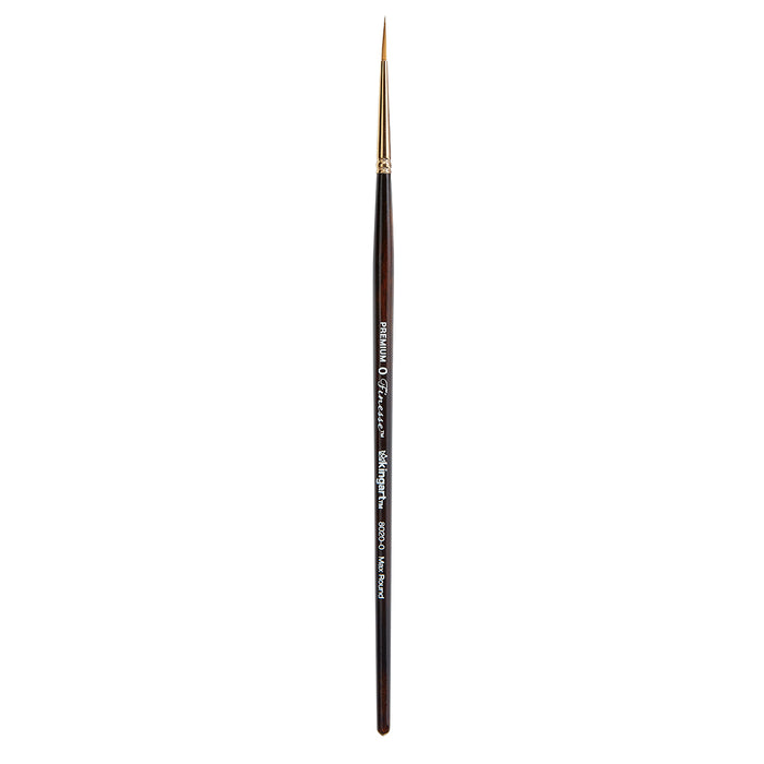 KINGART® Finesse™ 8020 Ultra Round™ Series Kolinsky Sable Synthetic Blend Brushes - KINGART