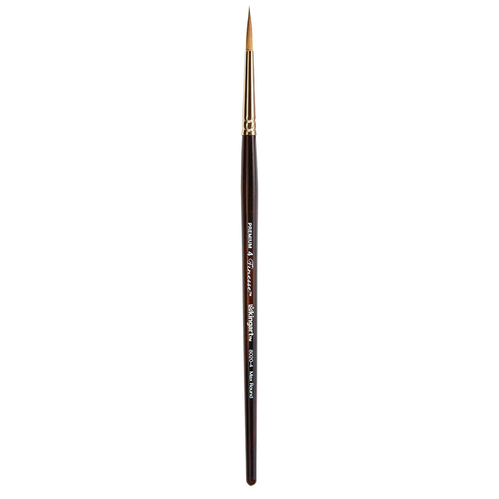 KINGART® Finesse™ 8020 Ultra Round™ Series Kolinsky Sable Synthetic Blend Brushes - KINGART