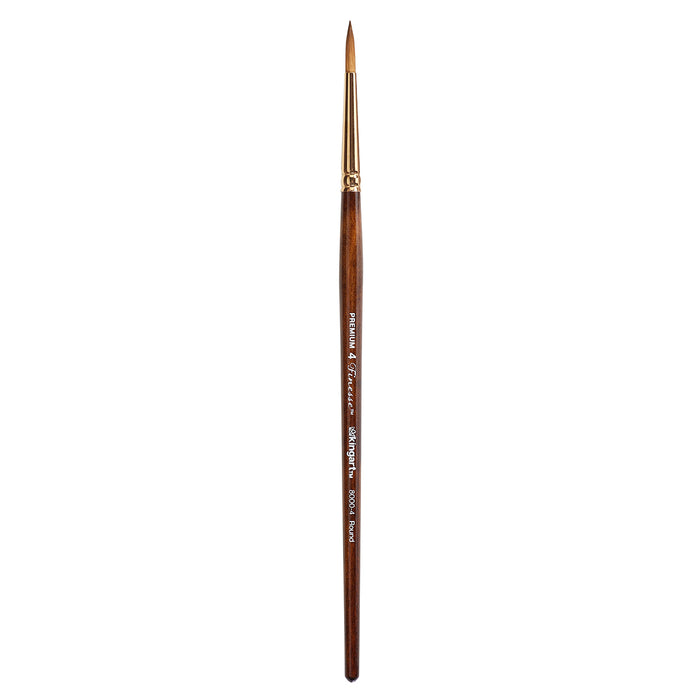 KINGART® Finesse™ 8000 Round Series Kolinsky Sable Synthetic Blend Brushes - KINGART