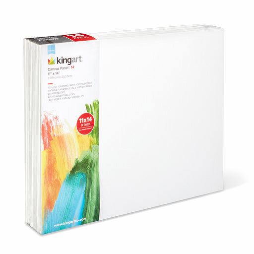 KINGART® Canvas Panels, Classic, 11" x 14", 14-Pack - KINGART