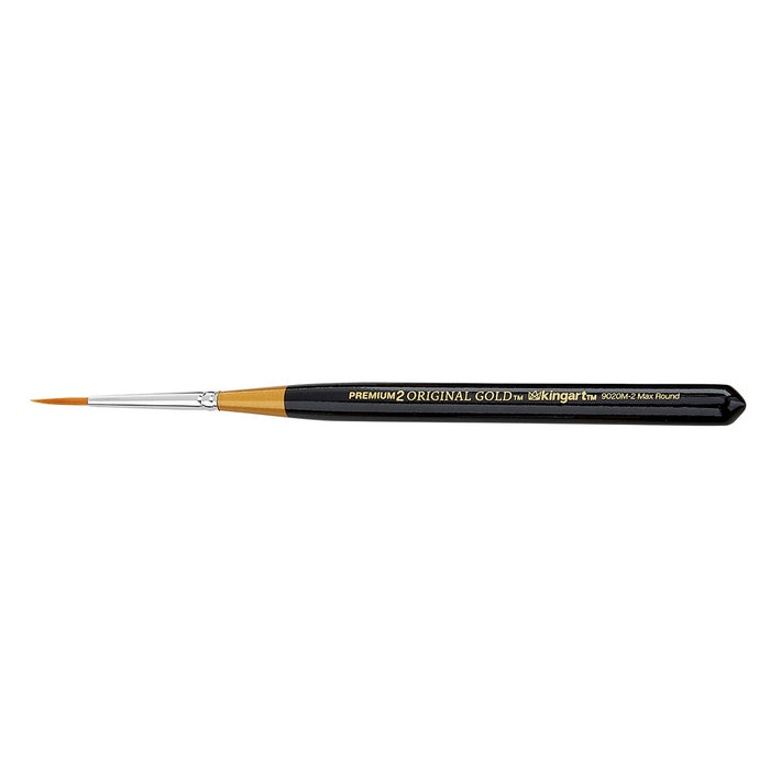 KINGART® Original Gold® 9020M Ultra Round™ Mini Handle Micro Detail Series, Premium Golden Taklon Multimedia Artist Brushes -  - KINGART