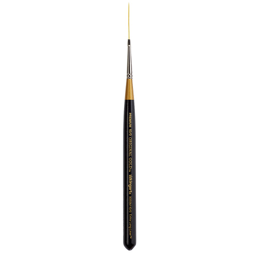 KINGART® Original Gold® 9055M Extra Long Liner Micro Detailer Series, Premium Golden Taklon Multimedia Artist Brushes - KINGART