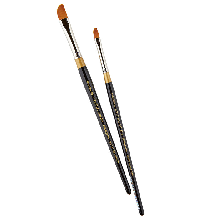 KINGART® Original Gold® 9330 Curved Flat Series Premium Golden Taklon, Multimedia Artist Brushes - Premium - KINGART®