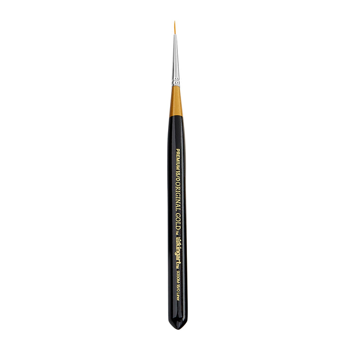 KINGART® Original Gold® 9350M Liner Mini Handle Micro Detail Series, Premium Golden Taklon Multimedia Artist Brushes -  - KINGART