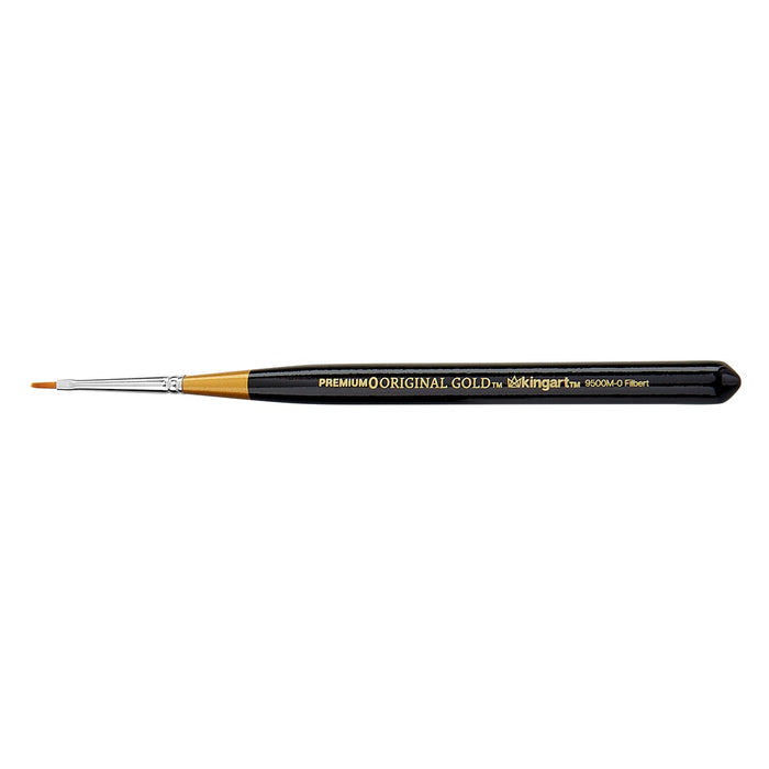 KINGART® Original Gold® 9500M Filbert Mini Handle Micro Detail Series, Premium Golden Taklon Multimedia Artist Brushes - Premium - KINGART