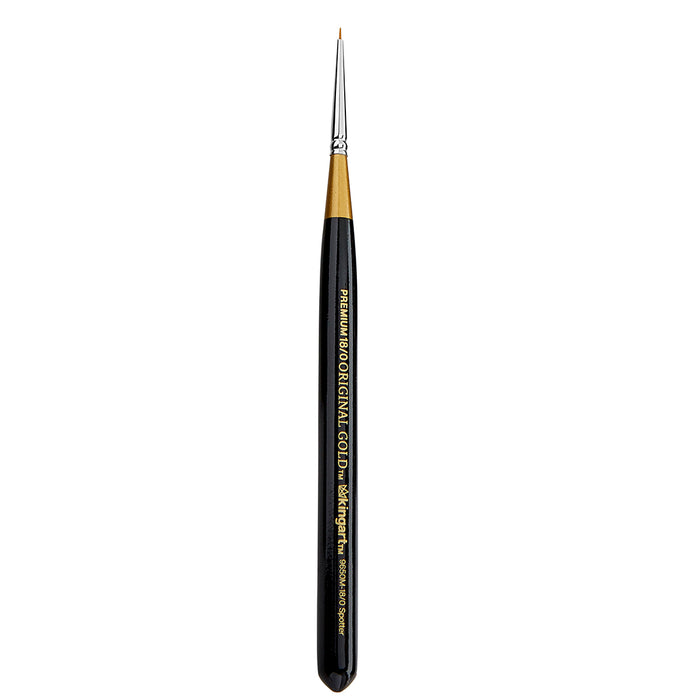 KINGART® Original Gold® 9650M Spotter Mini Handle Micro Detail Series, Premium Golden Taklon Multimedia Artist Brushes - Premium - KINGART