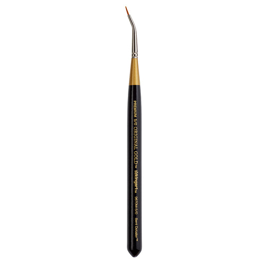 KINGART® Original Gold® 9670M Tight Spot Micro Detailer Series, Premium Golden Taklon Multimedia Artist Brushes - KINGART