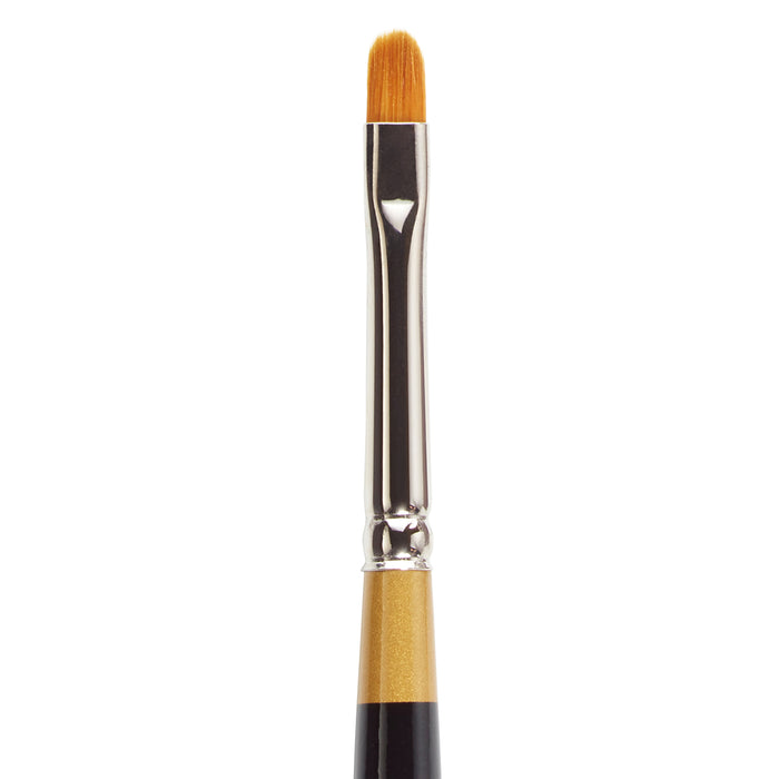 KINGART® Original Gold® 9510 Short Filbert Series, Premium Golden Taklon Multimedia Artist Brushes - KINGART