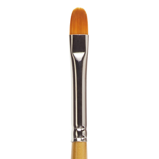 KINGART® Original Gold® 9510 Short Filbert Series, Premium Golden Taklon Multimedia Artist Brushes - KINGART