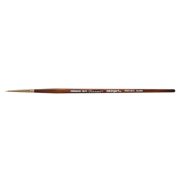 KINGART® Finesse™ 8650 Spotter Series Kolinsky Sable Synthetic Blend Premium Watercolor Artist Brushes - KINGART