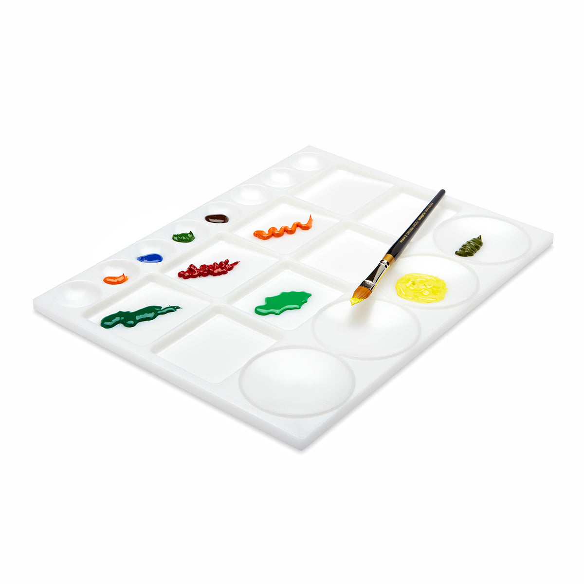 Paint Palette Tray Plastic 10 Well Round Watercolor Painting