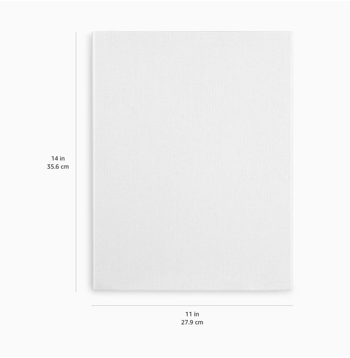 KINGART® Stretched White Canvas 11" x 14", 100% Cotton, Gesso-Primed, 8-Pack - KINGART