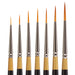 KINGART® Original Gold® 9350 Liner Series, Premium Golden Taklon Multimedia Artist Brushes, Set of 7 - Premium - KINGART®