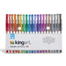 KINGART® Soft Grip Metallic Gel Pens, XL 2.5mm Ink Cartridge, Set of 20 Unique Colors - Studio - KINGART®