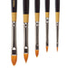 KINGART® Original Gold® 9515 Series, Golden Taklon Pointed Filbert, Set of 5 - KINGART