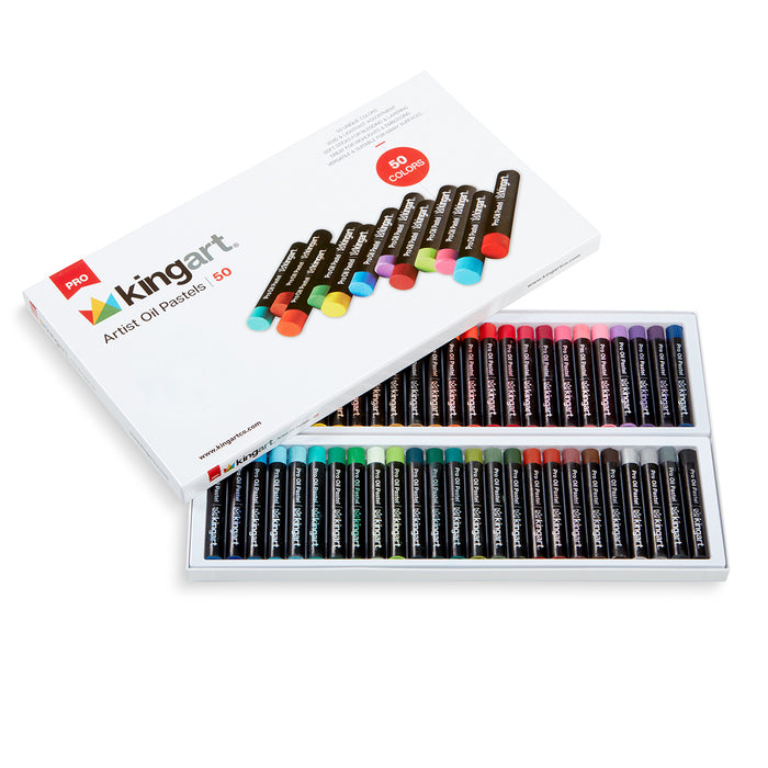 KINGART® PRO Artist Soft Oil Pastels, Set of 50 Unique & Brilliant Colors - Pro - KINGART®