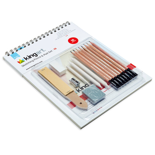 KINGART® Studio Sketching & Drawing Pencil Kit, Set of 16 - KINGART