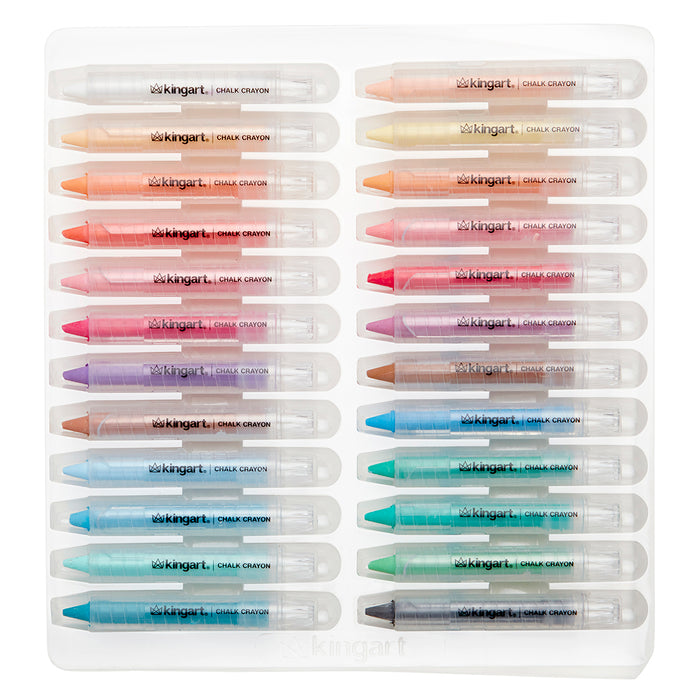 24 PC. CHALK CRAYON SET - Studio - KINGART®