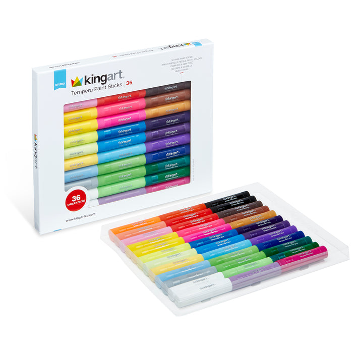 36 PC. TEMPERA PAINT STICK SET - Studio - KINGART®