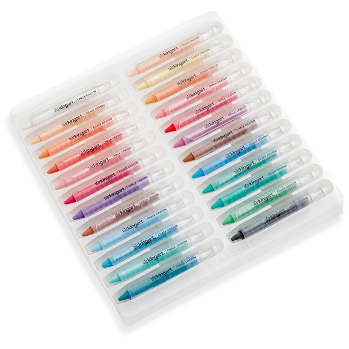 24 PC. CHALK CRAYON SET - Studio - KINGART®