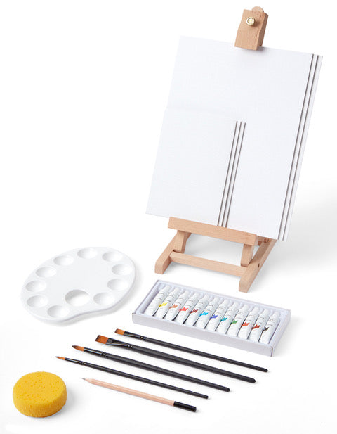 KINGART® Studio Watercolor Painting Set with Table Easel, 26 Piece Set - KINGART