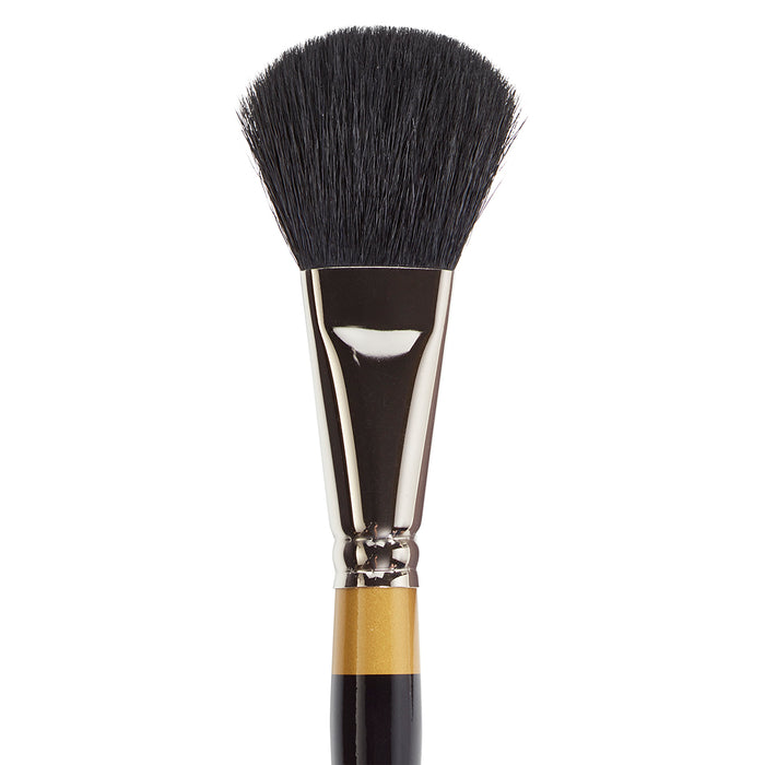 KINGART® Original Gold Specialty® 9275 Series, Oval Mop Brush, Super-Soft Dyed-Black Natural Goat Blend - KINGART