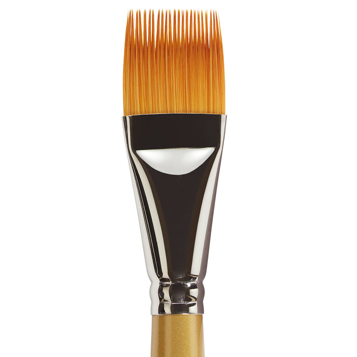 KINGART® Original Gold® 9120 Flat Rake™ Series Premium Golden Taklon Multimedia Artist Brushes - KINGART