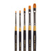 KINGART® Original Gold® 9510 Series, Golden Taklon Short Filbert, Set of 5 - Premium - KINGART®