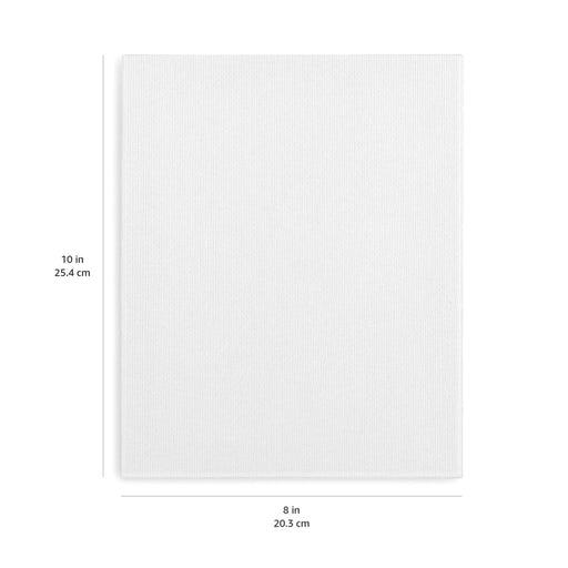 KINGART® Stretched White Canvas 8" x 10", 100% Cotton, Gesso-Primed, 12-Pack - KINGART