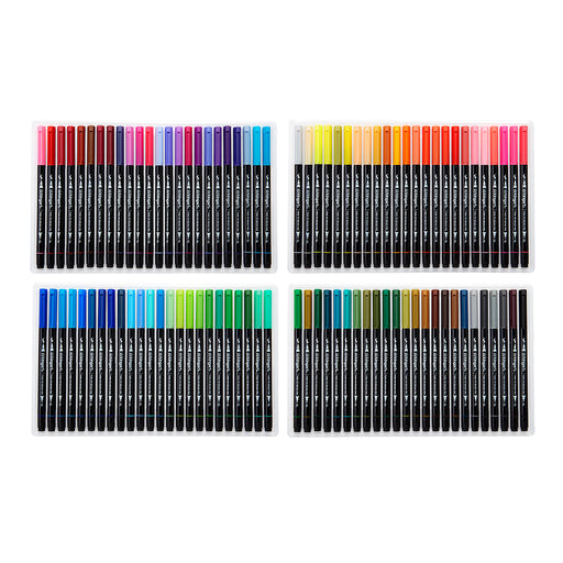 KINGART® PRO Twin-Tip™ Brush Pen Art Markers, Set of 96 Unique & Vivid Colors - Pro - KINGART®