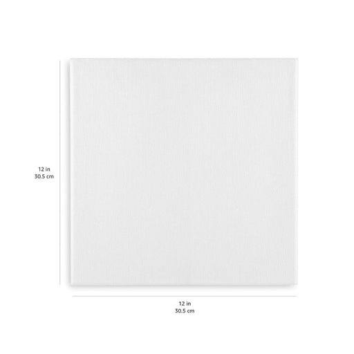 KINGART® Stretched White Canvas 12" x 12", 100% Cotton, Gesso-Primed, 8-Pack - KINGART