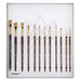 KINGART® Finesse™ Kolinsky Sable Synthetic Blend Brushes, Gift Box, Set of 12 - KINGART