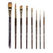 KINGART® Finesse™ Kolinsky Sable Synthetic Blend Brushes, Gift Box, Set of 8 - KINGART