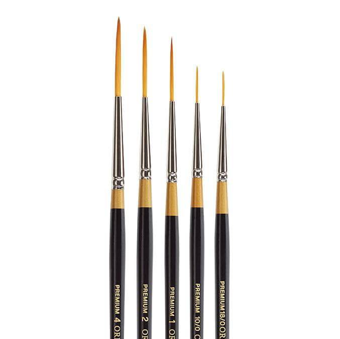 KINGART® Original Gold® 9050 Series, Golden Taklon Script Liner, Set of 5 - KINGART