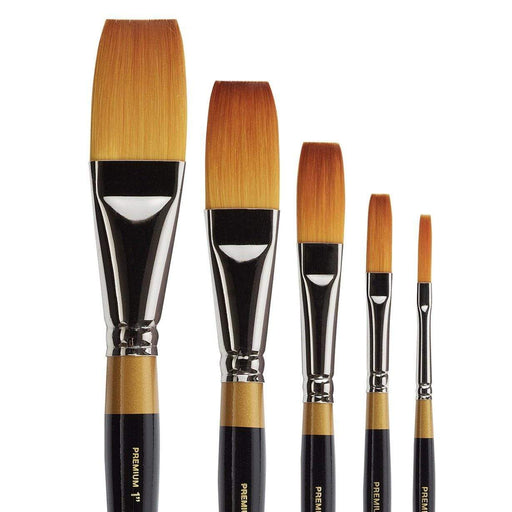 KINGART® Original Gold® 9100 Series, Golden Taklon One Stroke, Set of 5 - KINGART