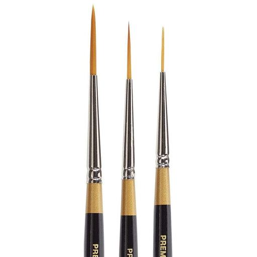 KINGART® Original Gold® 9375 Series, Golden Taklon Mid-Length Liner, Set of 3 - KINGART