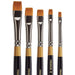 KINGART® Original Gold® 9450 Series, Golden Taklon Chisel Blender, Set of 5 - KINGART