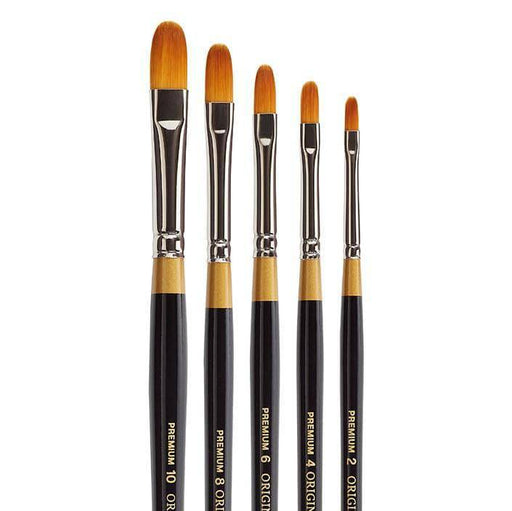 KINGART® Original Gold® 9500 Series, Golden Taklon Filbert, Set of 5 - KINGART