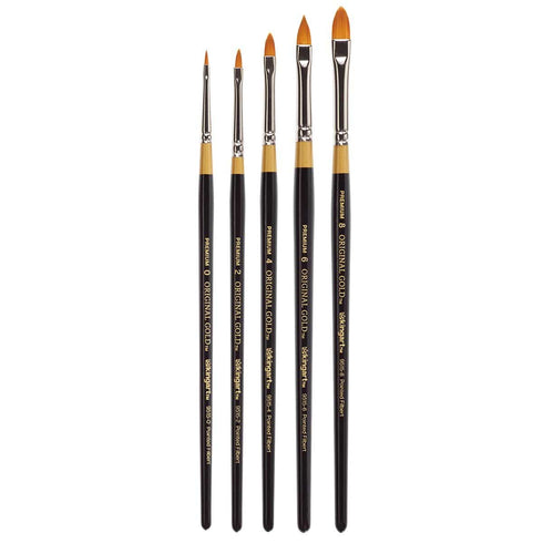 KINGART® Original Gold® 9515 Pointed Filbert Series, Premium Golden ...